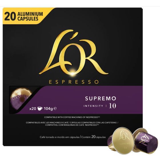 CAFE L'OR ESPRESSO SUPREMO X20 CAPSULES
