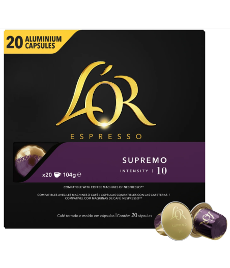 CAFE L'OR ESPRESSO SUPREMO X20 CAPSULES