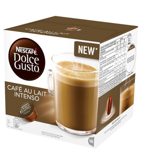CAFE AU LAIT  NESCAFE DOLCE GUSTO  INTENSO X16 CAPSULES