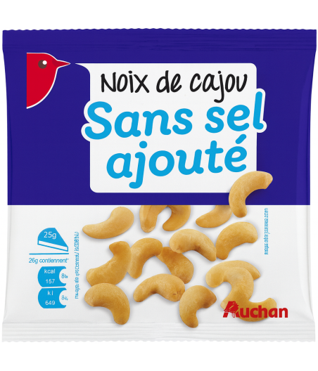 NOIX DE CAJOU SANS SEL AUCHAN 125G