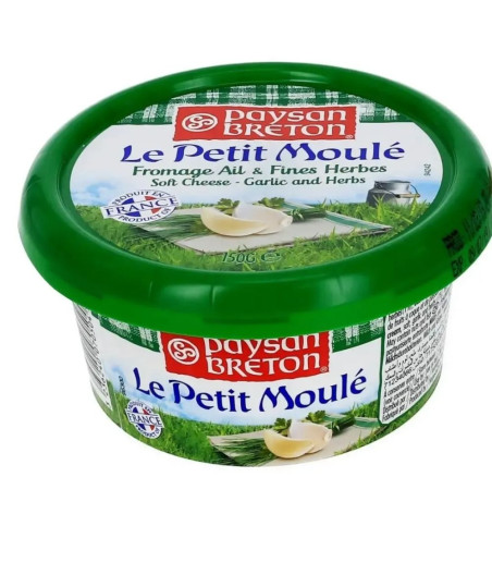FROMAGE LE PETIT MOULE  A L'AIL & AUX FINES HERBES PAYSAN BRETON 150G