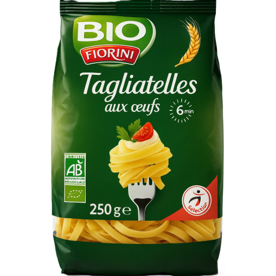 PATES TAGLIATELLES AUX OEUFS FLORINI BIO 250G
