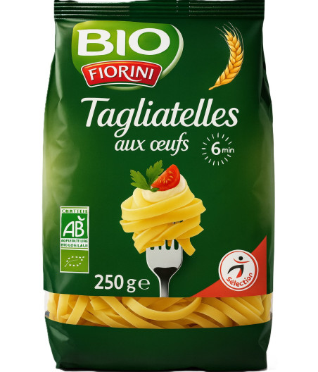 PATES TAGLIATELLES AUX OEUFS FLORINI BIO 250G