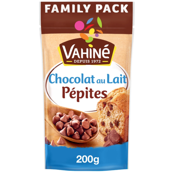 PEPITES CHOCOLAT AU LAIT VAHINE 200G