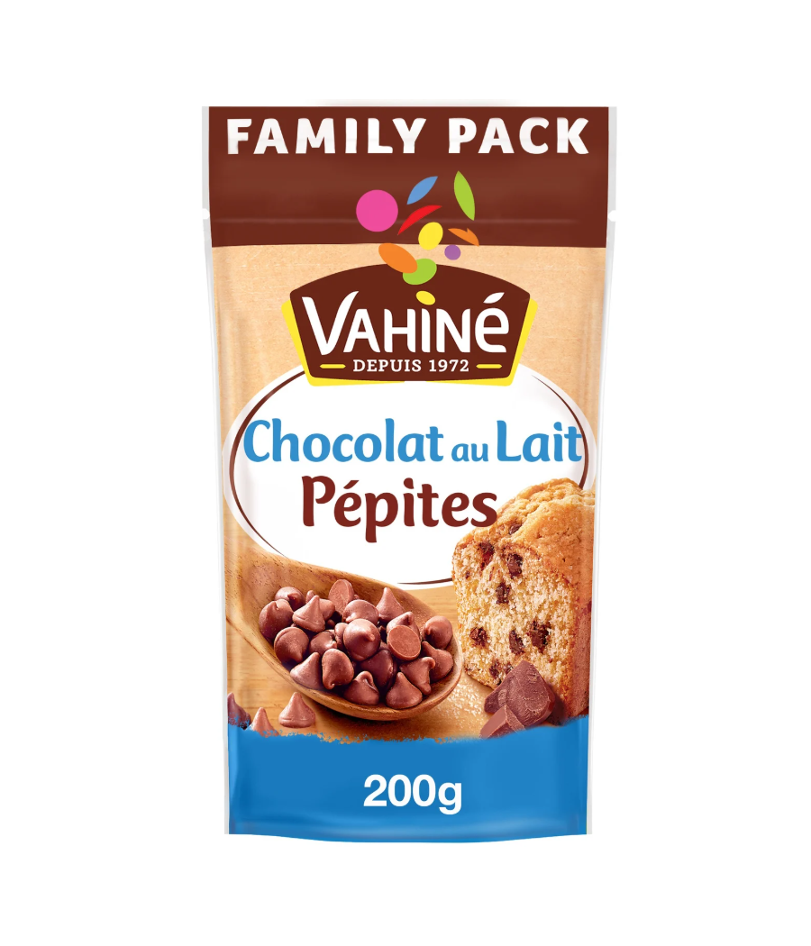PEPITES CHOCOLAT AU LAIT VAHINE 200G