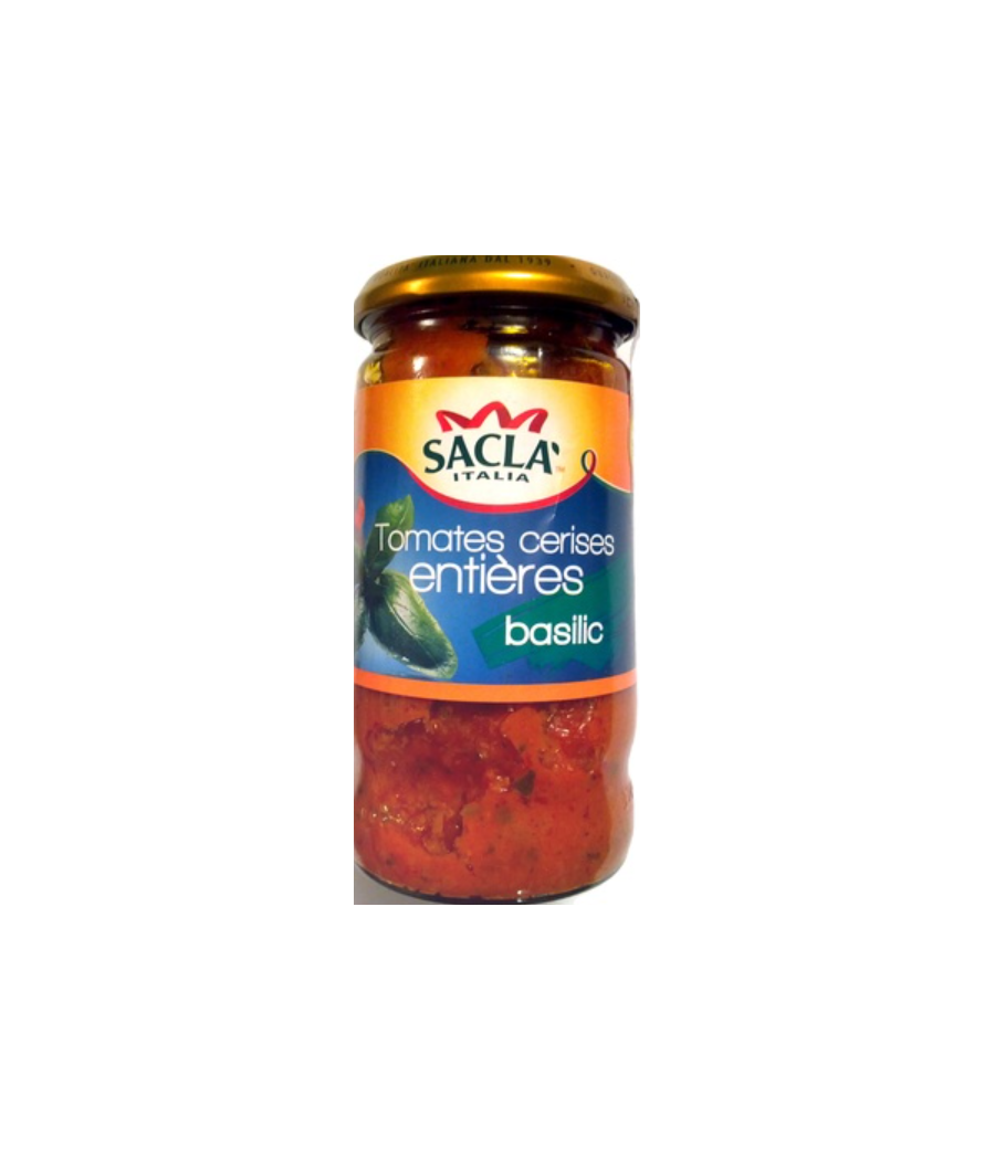 SAUCE TOMATES CERISES ENTIERES BASILIC 345G
