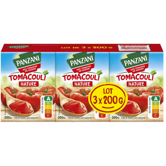 TOMATE PANZANI TOMACOULI NATURE 3 X 200G
