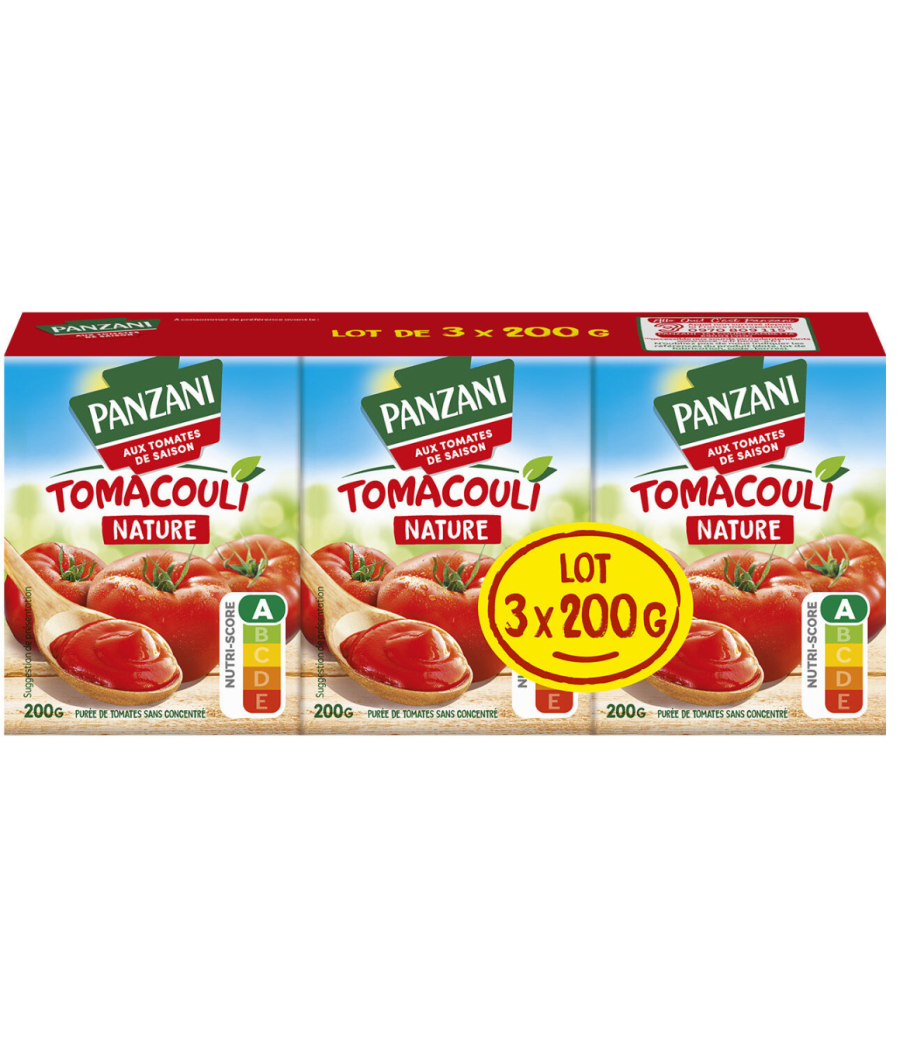 TOMATE PANZANI TOMACOULI NATURE 3 X 200G