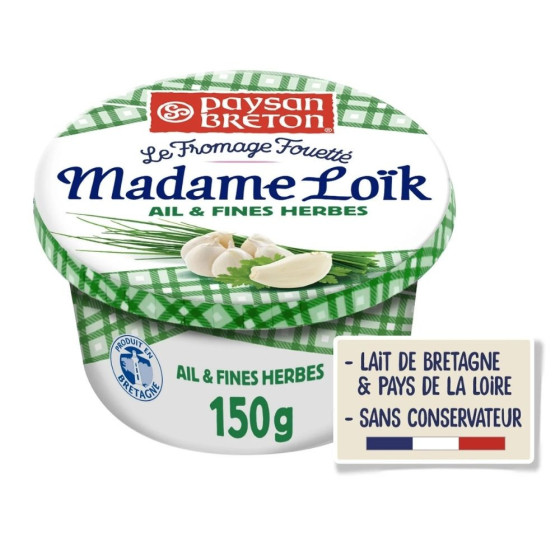 FOUETTE MADAME LOIK - AIL ET FINES HERBES PAYSAN BRETON 150G