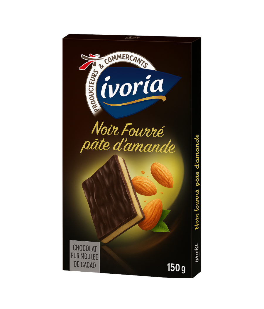 CHOCOLAT IVORIA NOIR FOURRE 150G
