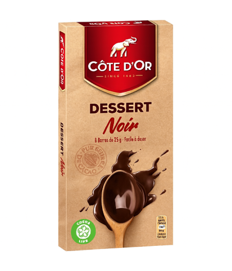 TABLETTE DE CHOCOLAT NOIR COTE D'OR  200G