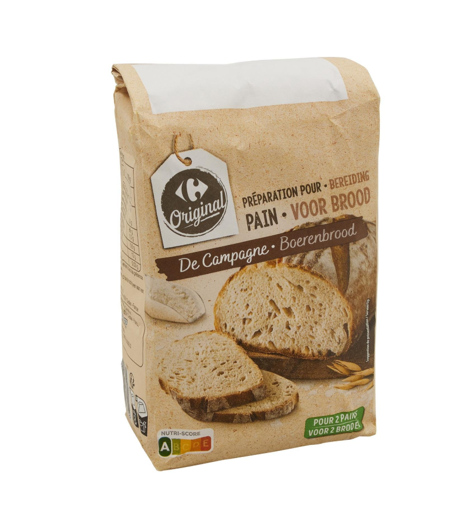 PREPARATION POUR PAIN MULTI-CEREALES CARREFOUR 1KG