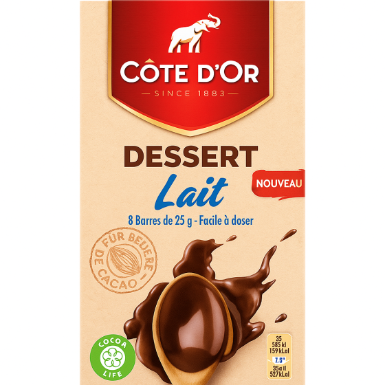 CHOCOLAT AU  LAIT COTE D'OR  200G