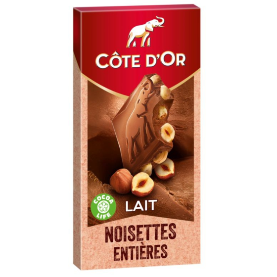 CHOCOLAT AU LAIT  NOISETTE COTE D OR 180G