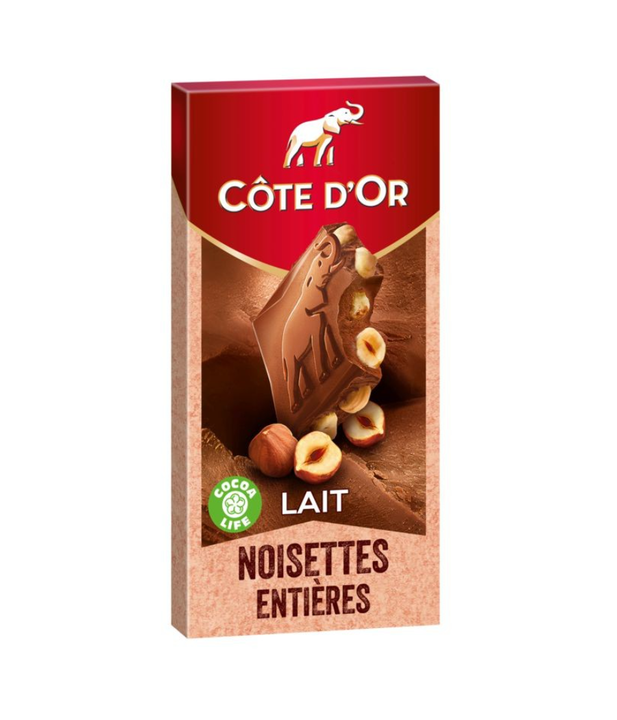 CHOCOLAT AU LAIT  NOISETTE COTE D OR 180G