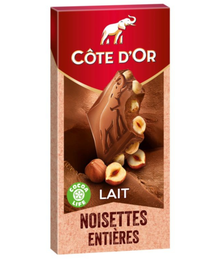 CHOCOLAT AU LAIT  NOISETTE COTE D OR 180G