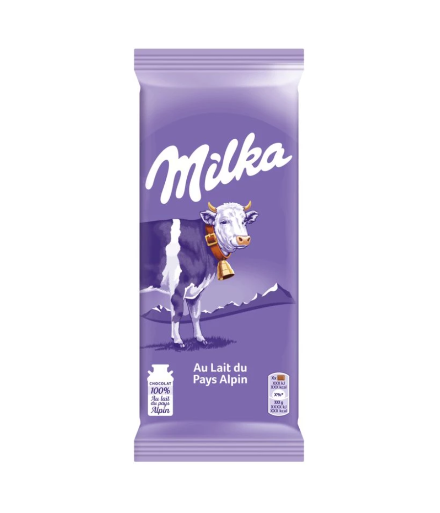 TABLETTE DE  CHOCOLAT LAIT MILKA 200 G