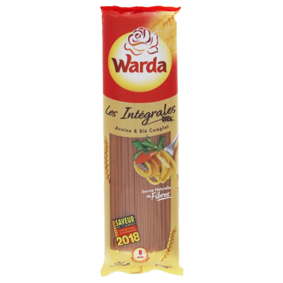 SPAGUETTI AUX BLE COMPLET ET AVOINE COMPLET WARDA  500G