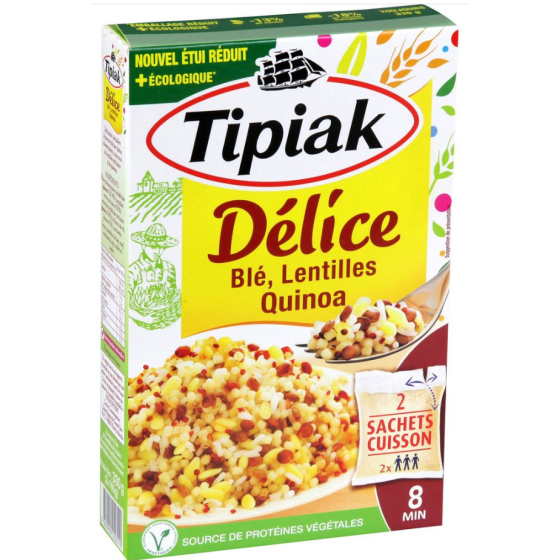 BLE LENTILLES ET QUINOA TIPIAK 330G