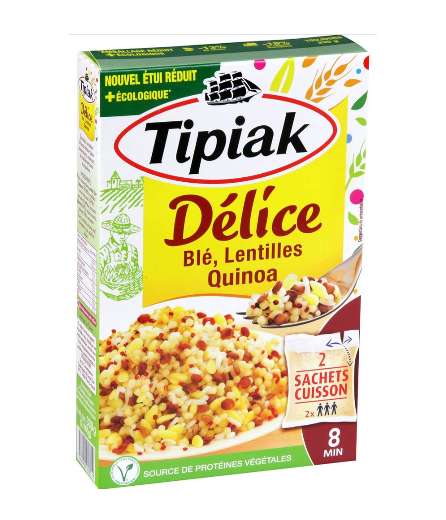 BLE LENTILLES ET QUINOA TIPIAK 330G