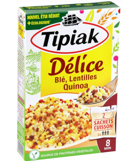 BLE LENTILLES ET QUINOA TIPIAK 330G