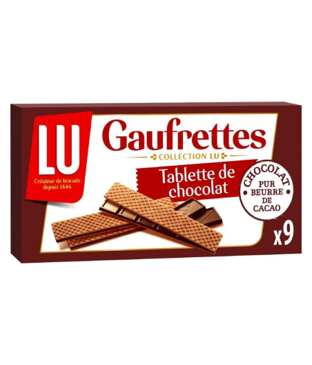 GAUFRETTES TABLETTE DE CHOCOLAT LU 92G