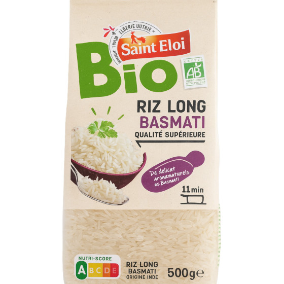 RIZ LONG BASMATI BIO SAINT ELOI 500G