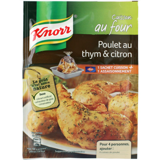 PAPILLOTE POULET THYM CITRON KNORR 20G
