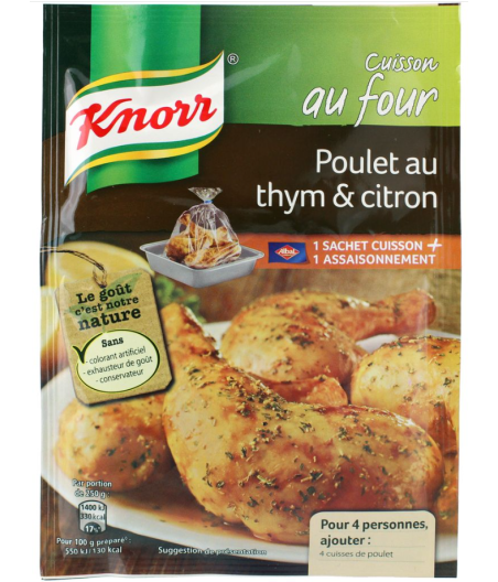 PAPILLOTE POULET THYM CITRON KNORR 20G