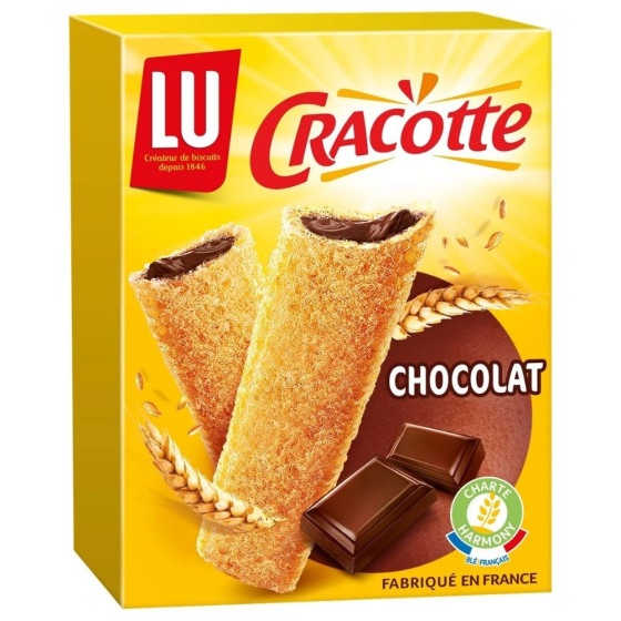 CRACOTTE BATONNETS DE CEREALES FOURRES AU CHOCOLAT LU 200G