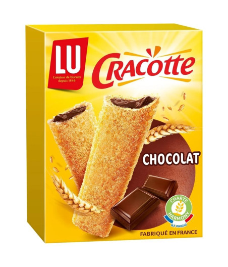 CRACOTTE BATONNETS DE CEREALES FOURRES AU CHOCOLAT LU 200G