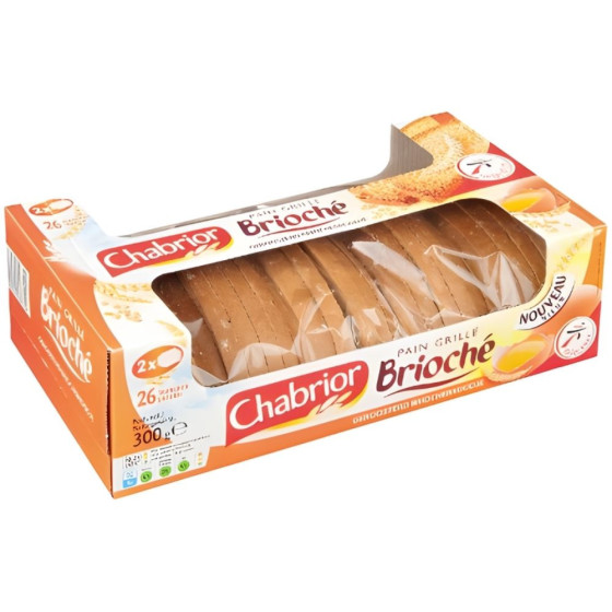 PAIN GRILLE BRIOCHE CHABRIOR 300 G