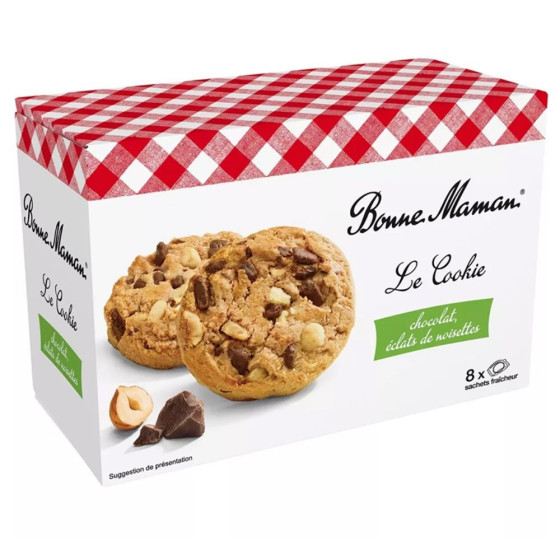 COOKIES CHOCOLAT NOISETTES BONNE MAMAN 225G
