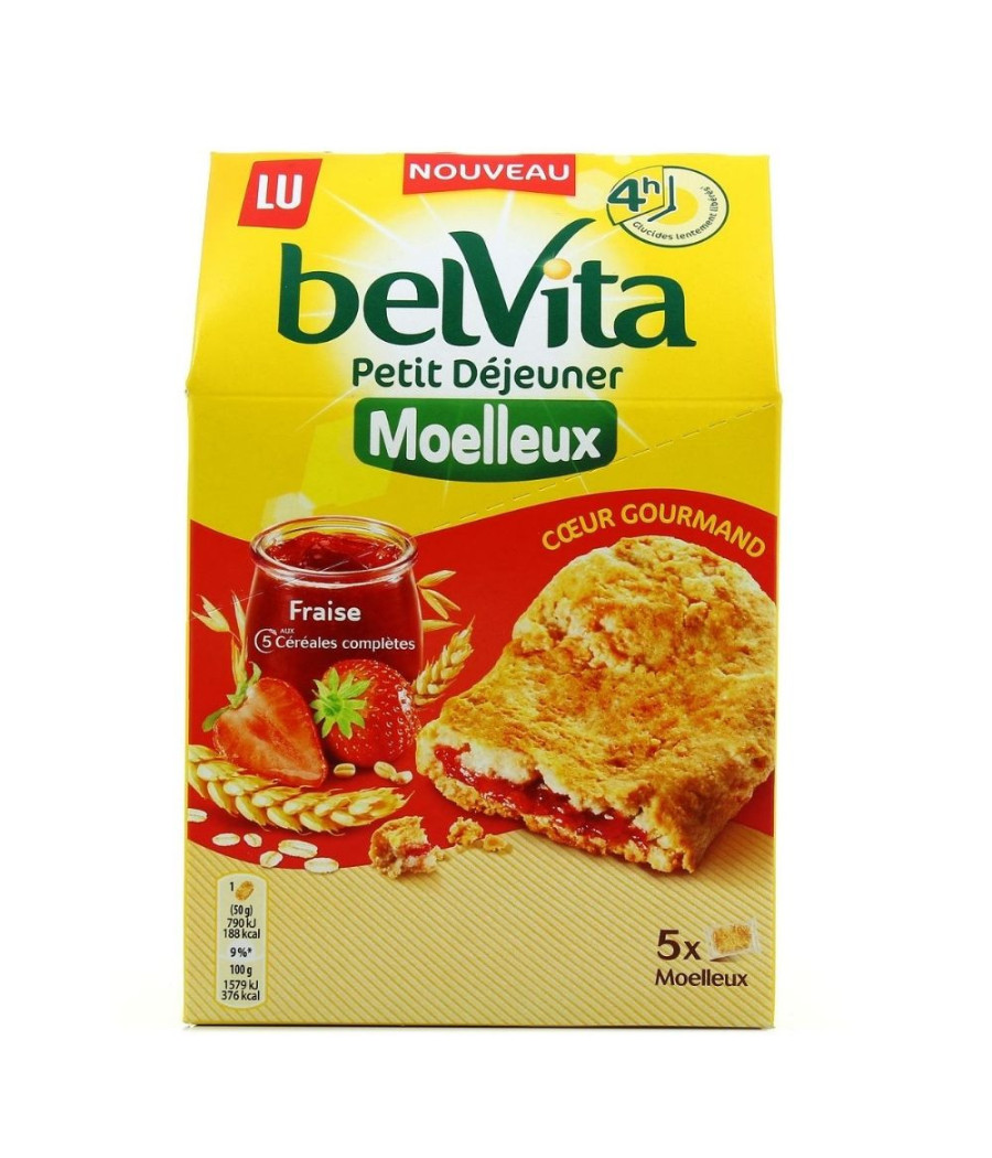 PETIT DEJEUNER MOELLEUX FRAISE BELVITA 250G