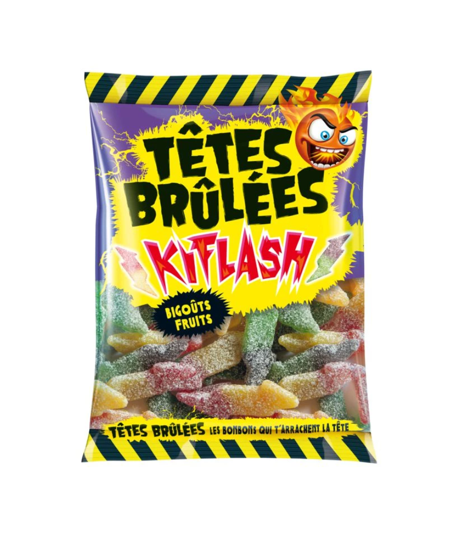 BONBONS TETES BRULEES KIFLASH BI-GOUT ACIDE 180G