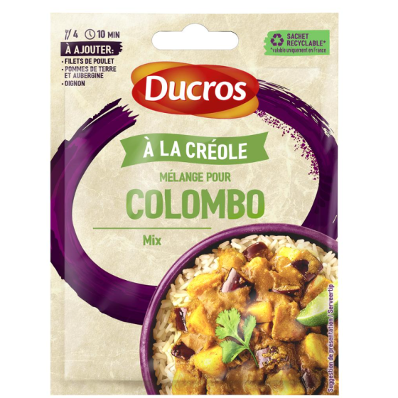 FOND DE SAUCE DUCROS MELANGE MALIN COLOMBO CREOLE 25G