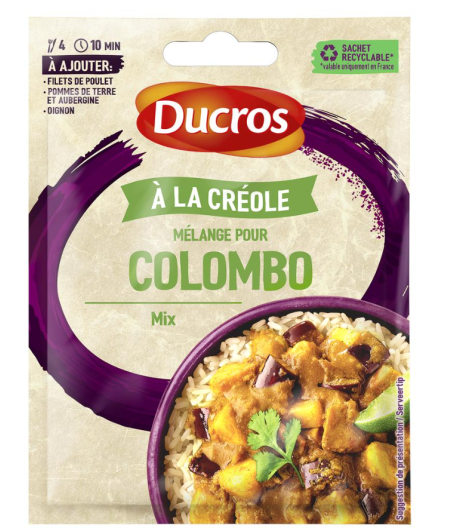 FOND DE SAUCE DUCROS MELANGE MALIN COLOMBO CREOLE 25G
