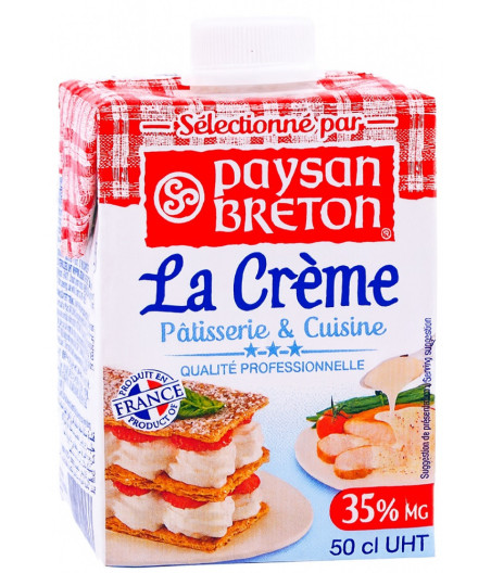 CRÈME FRAÎCHE PAYSAN BRETON 50CL 35% MATIÈRE GRASSE