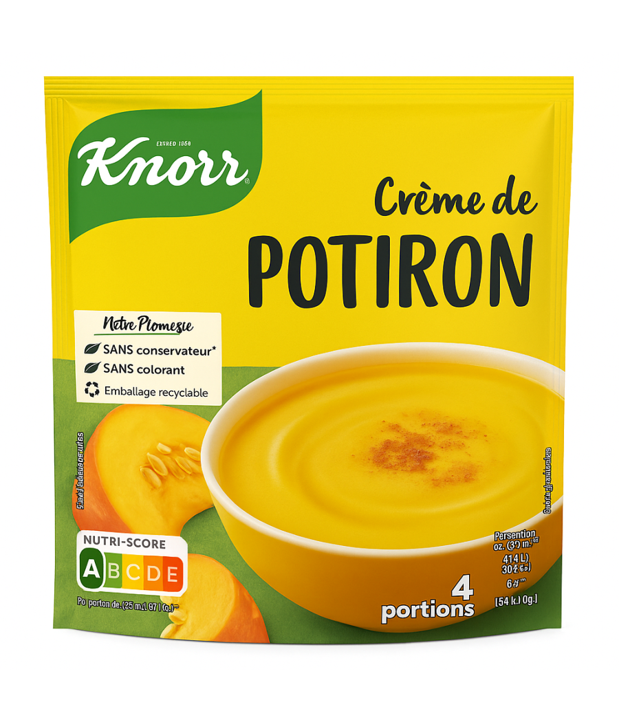 SOUPE VELOUTE CREME DE POTIRON KNORR 100G