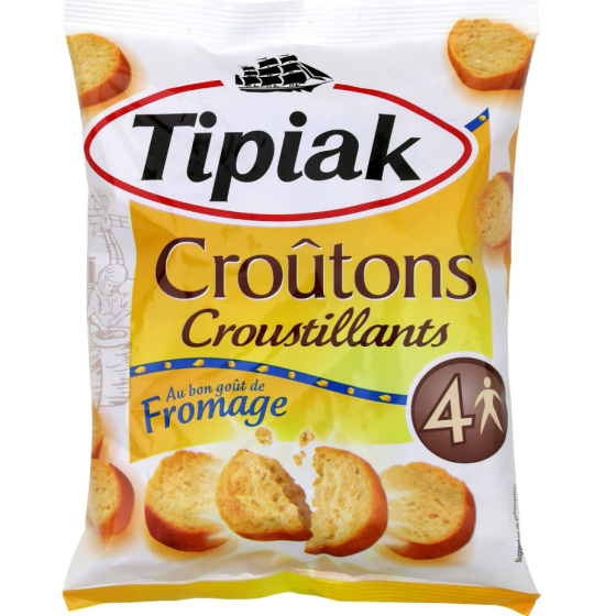 CROUTONS TIPIAK CROUSTILLANTS GOUT FROMAGE 90G