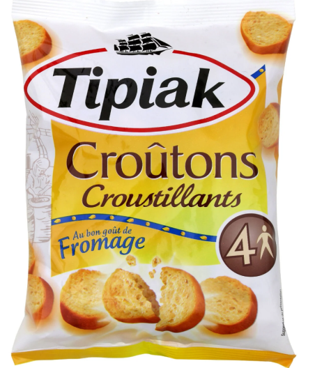 CROUTONS CROUSTILLANTS GOUT FROMAGE TIPIAK 90G