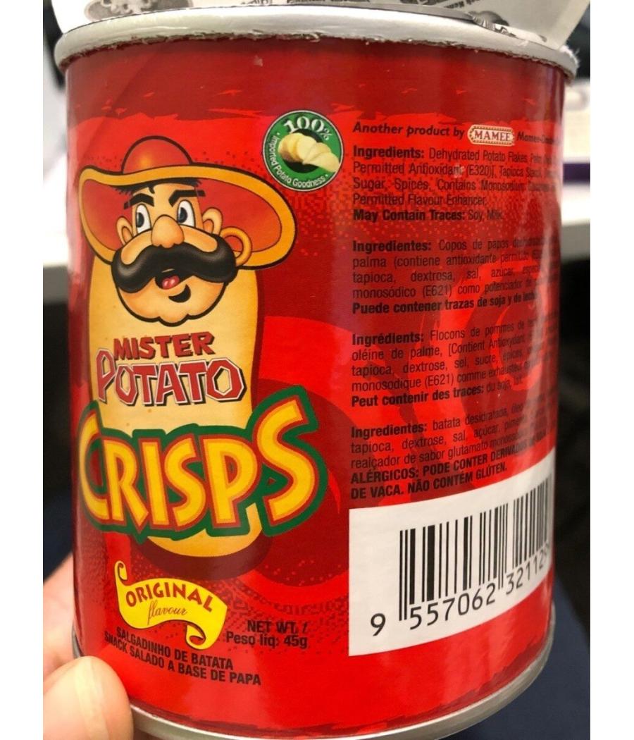 CRISPS MISTER POTATO ORIAINAL 45G