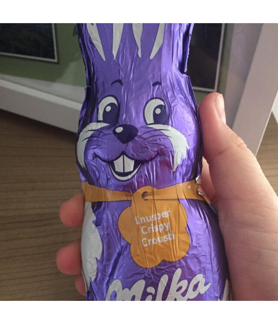 MOULAGE LAPIN  AU CHOCOLAT AU LAIT ET RIZ CROUSTILLANT MILKA 95G