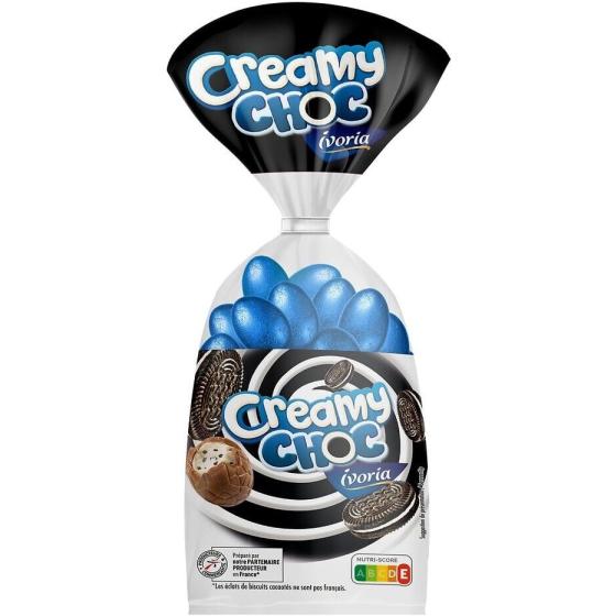 OEUFS AU CHOCOLAT CREAMY CHOC IVORIA 200G