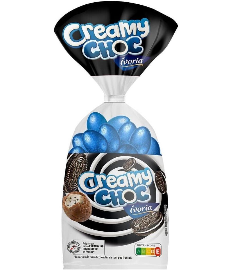 SACHET PETITS OEUFS FUN FOURRAGE LAIT ET BISCUITS CACAOTES  IVORIA 200G