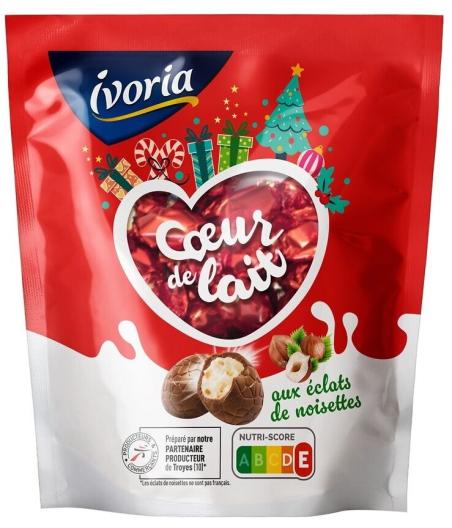 BONBONS CHOCOLAT COEUR DE LAIT IVORIA 200G