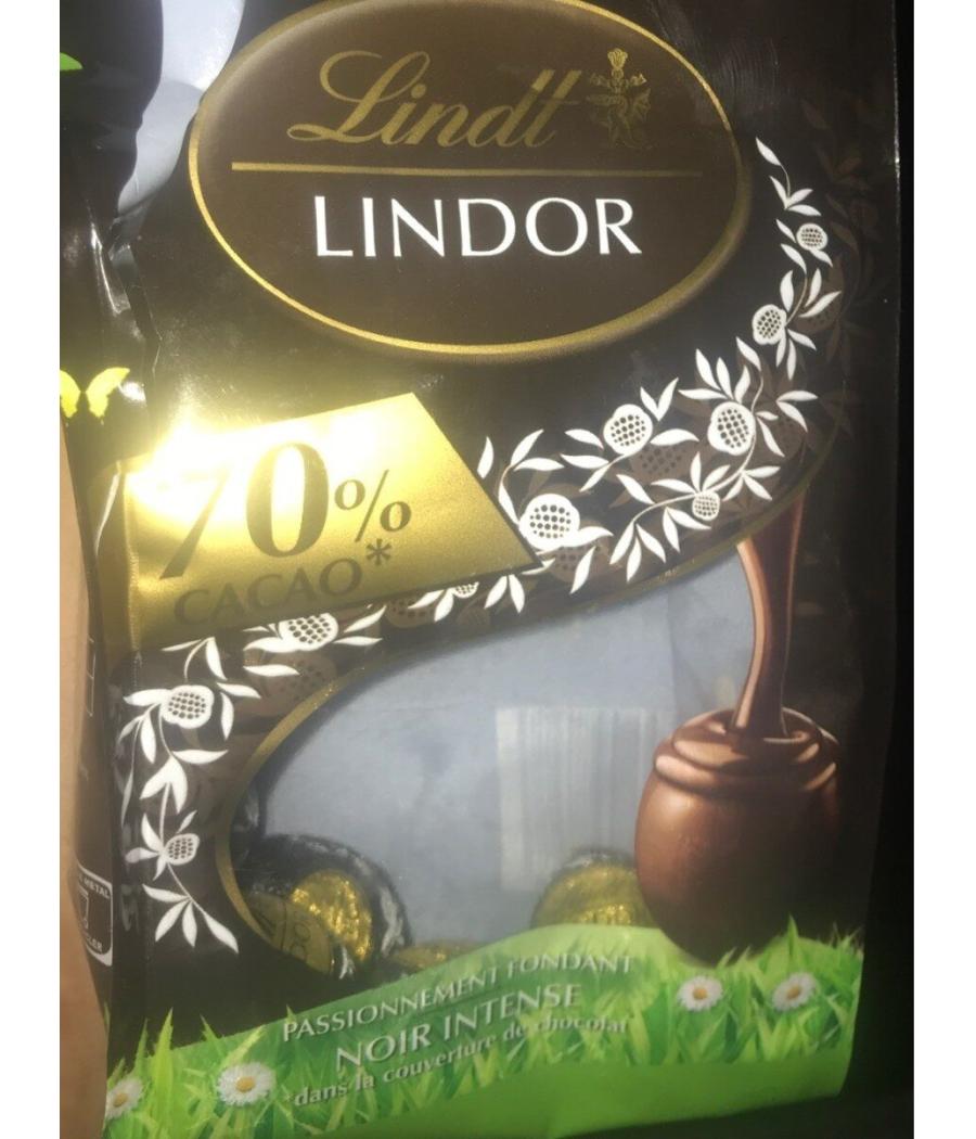 OEUFS CHOCOLAT NOIR LINDOR 70% CACAO LINDT 180G