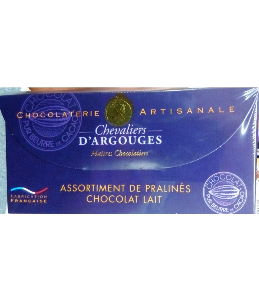 CONFISERIE CHEVALIERS D'ARGOUGES ASSORTIMENT DE PRALINES CHOCOLAT LAIT 185G