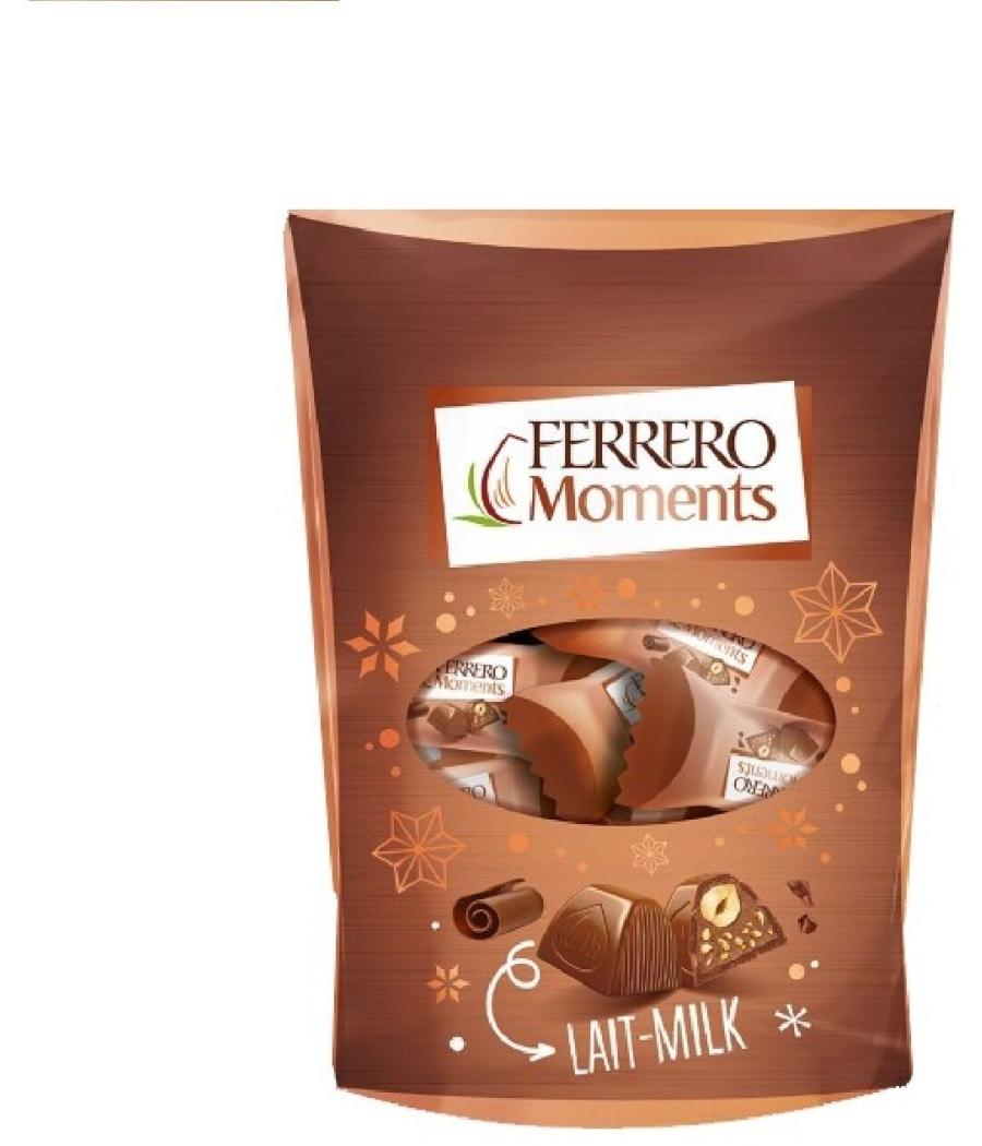 BONBONS CHOCOLATS AU LAIT FERRERO MOMENTS 124G