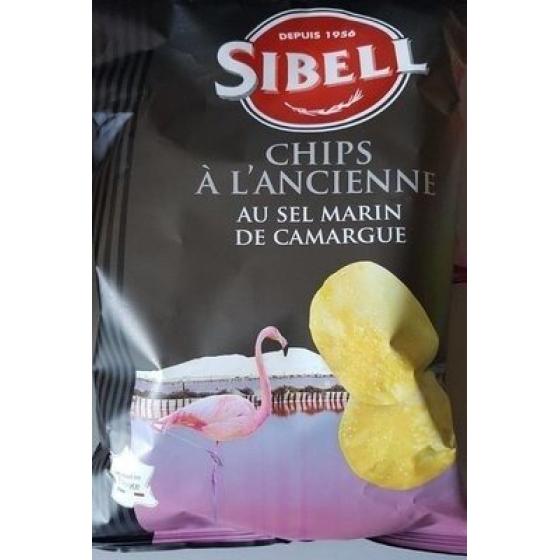 CHIPS A L'ANCIENNE AU SEL MARIN DE CAMARGUE SIBELL 135G
